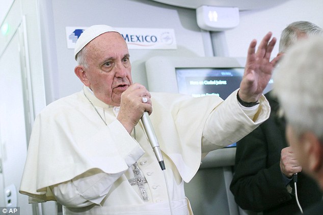 If you are the Pope - I think you should stick to just talking about Pope-y things, unlike this Pope, who weighed in the Presidential campaign on Thursday