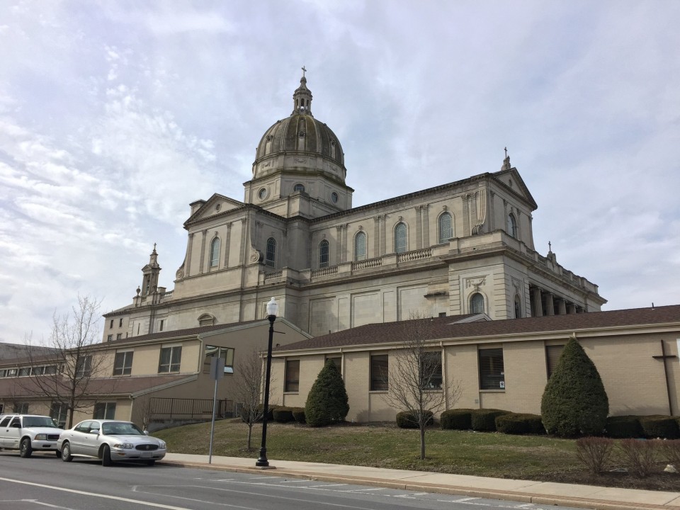 Altoona's Cathedral of the Blessed Sacrament is pictured on Tuesday, Mar. 1, 2016, hours after state Attorney General Kathleen Kane announced the findings of a grand jury investigation into decades of sexual abuse and cover-ups by the Altoona-Johnstown Diocese and its clergy. The cathedral was the setting of at least one of those instances of abuse, Kane said.