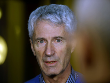 Anthony Foster, whose two daughters were abused by paedophile priests arrives to hear Cardinal Pell. Photo: Getty
