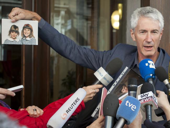 Parent of abuse victims, Anthony Foster, talks to the press after abuse survivors met Cardinal George Pell. Picture: David Mirzoeff/i-ImagesSource:News Corp Australia