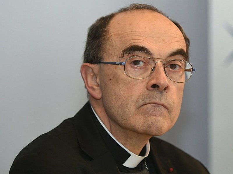 Roman Catholic Cardinal Philippe Barbarin, Archbishop of Lyon, during the Conference of Bishops of France in Lourdes, on March 15, 2016.