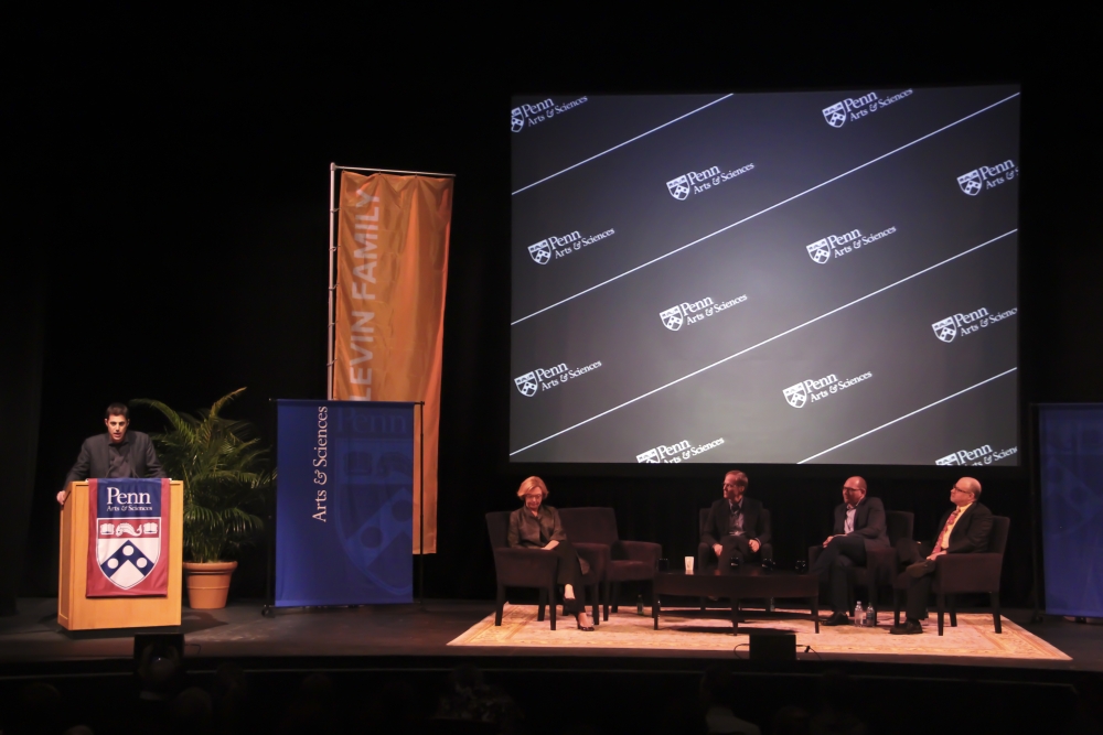 Spotlight co-writer and Harvard Law graduate Josh Singer spoke in Zellerbach Theater on Wednesday evening.