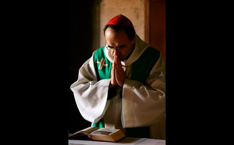 French Cardinal Philippe Barbarin, who is under judicial investigation over sexual abuse accusations against clergy, admitted making mistakes and unveiled new anti-abuse measures at a meeting with local clergy. He is pictured in a 2007 photo. (CNS photo/Mohamed Messare, EPA)