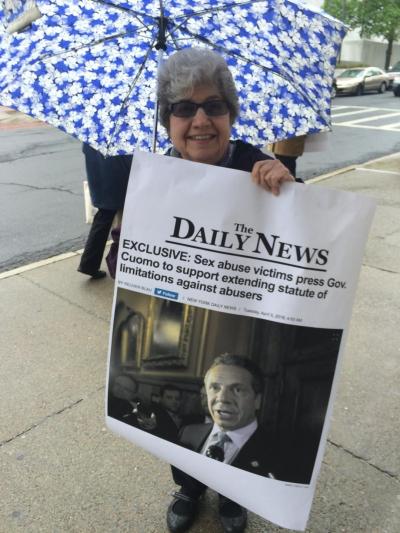 Maryanne Perseo, a Manhattan attorney for the Catholic Coalition of Conscience, lobbies for the Child Victims Act in Albany on Wednesday.