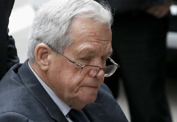 FILE - In this April 27, 2016 file photo, former House Speaker Dennis Hastert departs the federal courthouse in Chicago after his sentencing on federal banking charges. Illinois Democratic state Sen. Scott Bennett is responding to the Hastert hush-money case with a proposal to give prosecutors the right to pursue child sex abuse charges no matter how long ago the crimes occurred. Bennett says time should not prevent child molesters from being prosecuted. (AP Photo/Charles Rex Arbogast, File) Photo Credit: AP