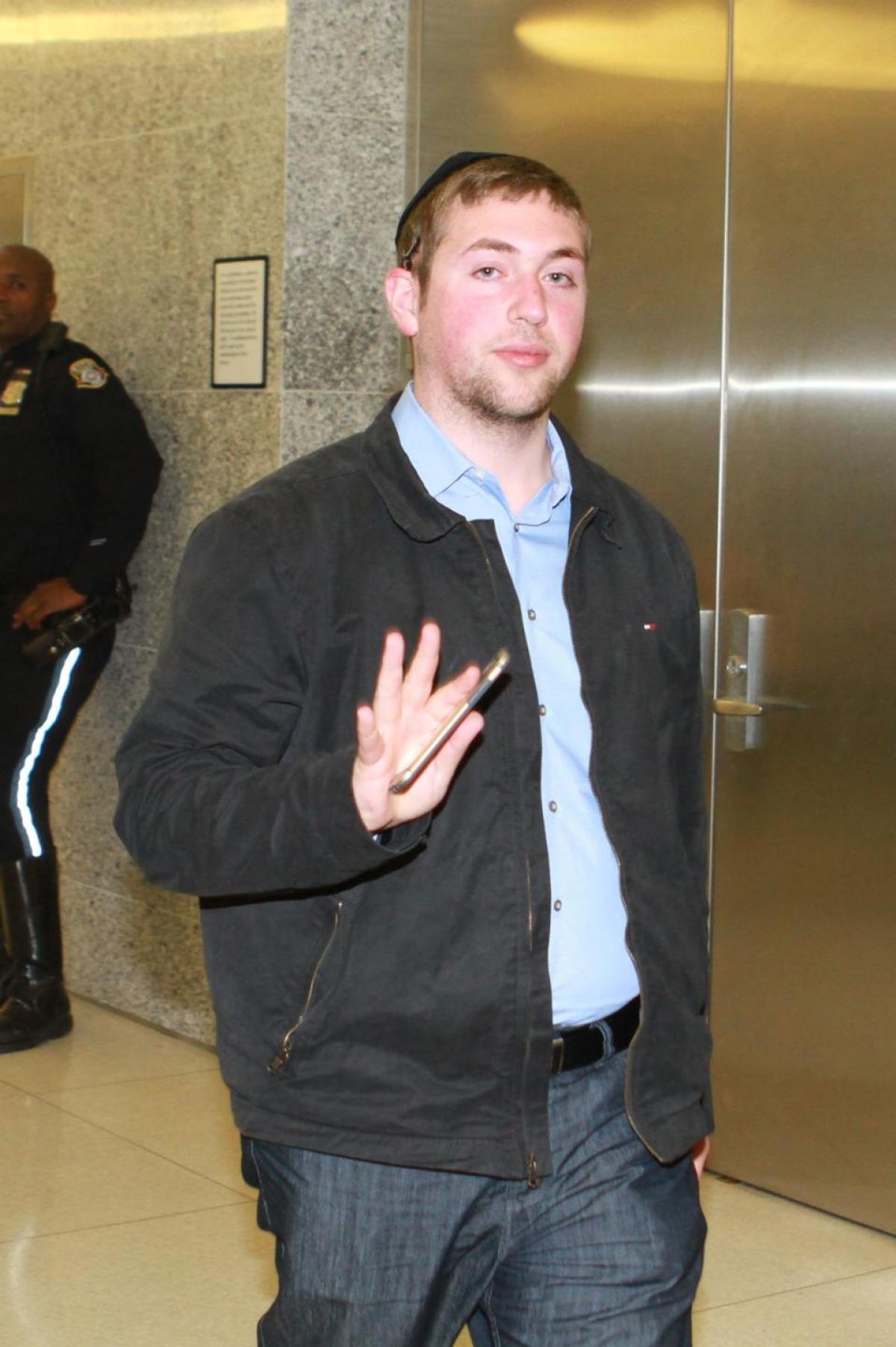 Pinchas Braver, 22, (pictured) pleaded guilty in state Supreme Court in Brooklyn to unlawful imprisonment for their role in the beating. Abraham Winkler, 42, pleaded guilty to the same charge. (JESSE WARD/FOR NEW YORK DAILY NEWS)