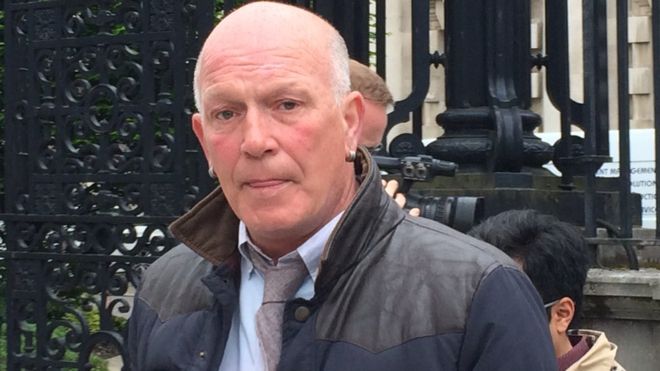 Gary Hoy shouted "cover-up" as he left the court