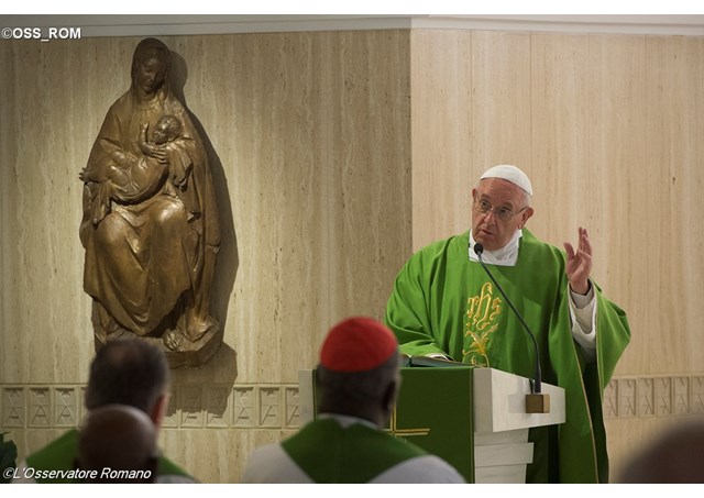 Pope Francis preaching at Mass, Thu 09 June, 2016 - OSS_ROM
