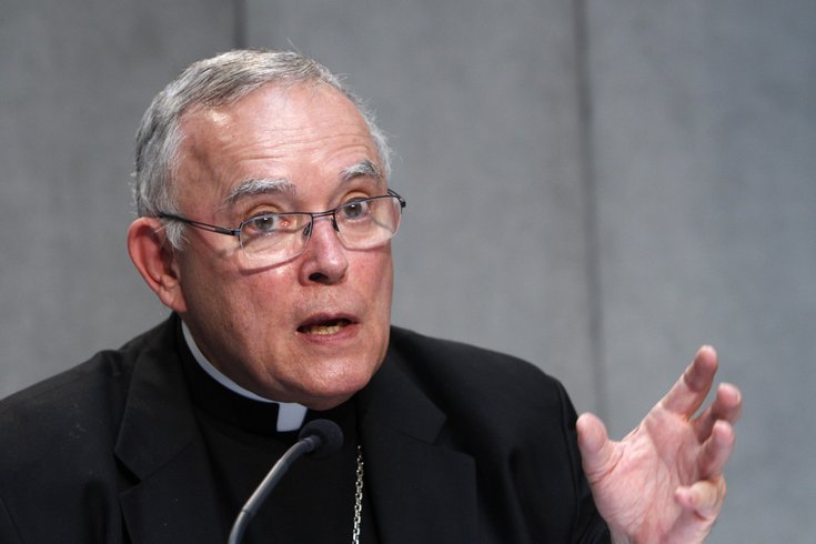 Philadelphia's Archbishop Charles Joseph Chaput attends a press conference in preparation of the World Meeting of Families scheduled in Philadelphia on next September, at the Vatican, Thursday, June 25, 2015.