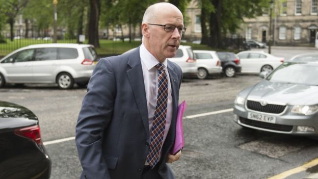 John Swinney said he had accepted Ms O'Brien's resignation after starting the formal procedure to remove her from her post