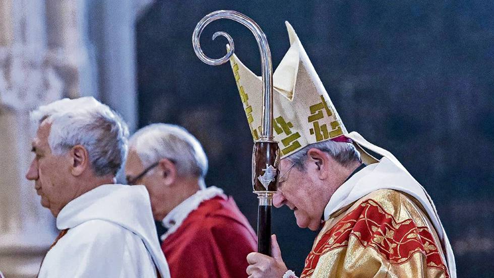 Javier Salinas, el pasado diciembre en una misa en Palma de Mallorca. TOLO RAMON / ATLAS