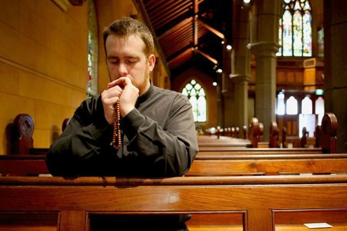 PHOTO: Father James Kerr is one of a few boys from Ballarat's St Patrick's College who joined the priesthood. (ABC Open: Marc Eiden)