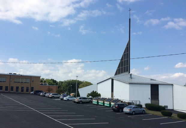 St. Ann's Church in Emmaus is seen Sept. 13, 2016, the day Lehigh County District Attorney Jim Martin announced child porn and related charges against the former priest there, Msgr. John Mraz. (Kurt Bresswein | For lehighvalleylive.com)