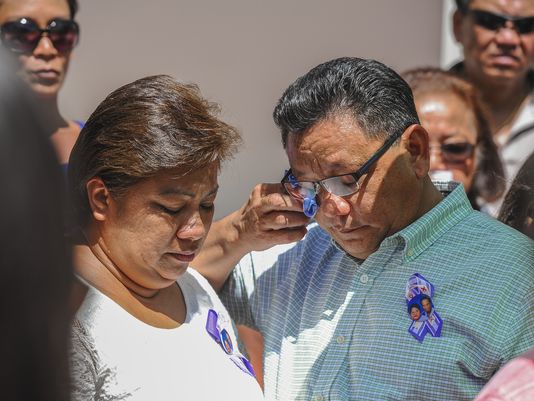 Sondia of Agat wipes tears during a press conference at which he publicly accused Archbishop Anthony Apuron of sexual abuse in the 1970s. Sondia took his allegations public at a press conference outside the Cathedral Pastoral Center in Hagatna on Wednesday, June 15, 2016. Sondia says he was molested by then-Father Apuron when he was 15-years-old and serving as an altar boy at the Catholic church in Agat.