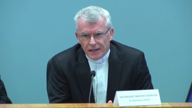 Archbishop Timothy Costelloe at the commission.