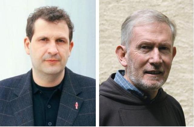 Giuseppe Gracia, Sprecher des Bistums Chur (links) und Mauro Johri, Generalminister des Kapuzinerordens. | Bild: PD / Keystone
