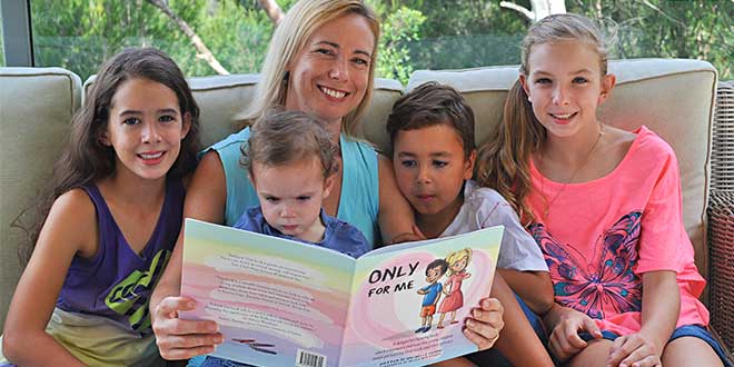 Empowering: Only for Me author Michelle Derrig with her children.