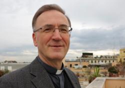 Jesuit Father Stefan Dartmann, rector of the Pontificium Collegium Germanicum et Hungaricum, is pictured in Rome Feb. 8. Father Dartmann said that clergy are "obliged to foresee and act" when it comes to preventing the abuse of children. The collegium is a German-speaking seminary for Catholic priests run by the Jesuits. (CNS photo/Carol Glatz) See VATICAN-LETTER-RESISTANCE March 9, 2017.