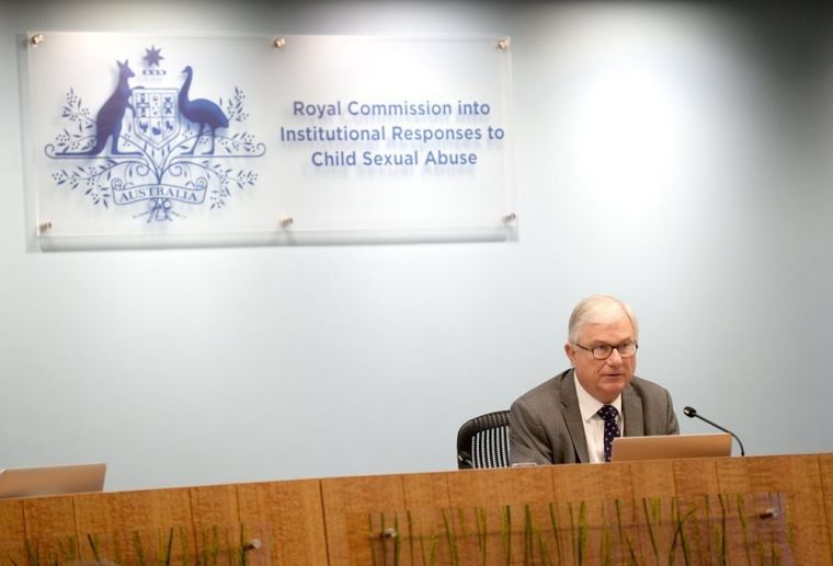 Justice Peter McClellan, chair of the Royal Commission into Institutional Responses to Child Sexual Abuse, speaks during a hearing on the Anglican church sex abuse case in Newcastle, New South Wales, Australia.