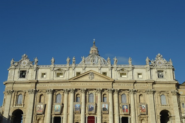 The facade of St Peter's basilica. Photo: Andreas Solaro/AFP