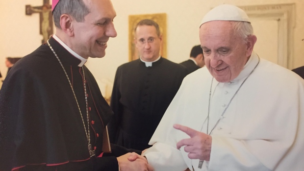Regina Archbishop Don Bolen met with Pope Francis at the Vatican this week. (Submitted)