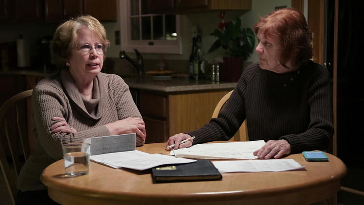 Abbie Schaub and Gemma Hoskins in "The Keepers," the seven-part Netflix documentary about the 1969 murder of a Baltimore nun, Sister Catherine Cesnik. (Netflix)