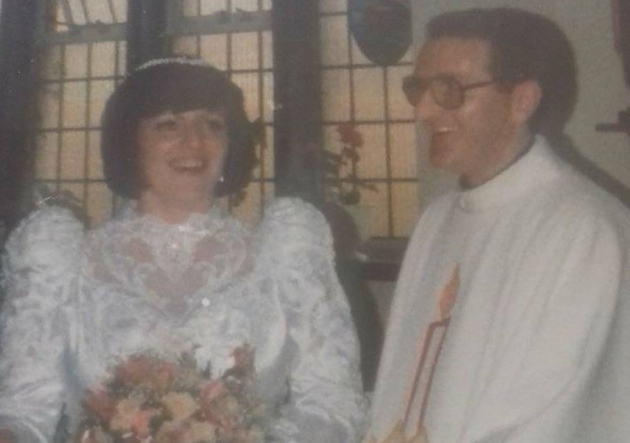 Maddie and father Eugene Fitzpatrick on her wedding day.