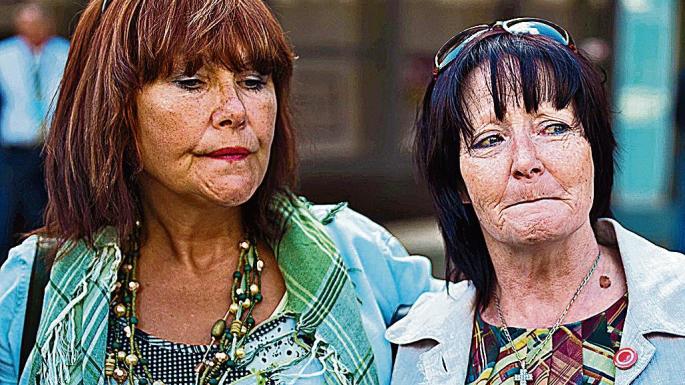 Margaret McGuckin and Kate Walmsley, survivors of historic abuse, were at the inquiry yesterday