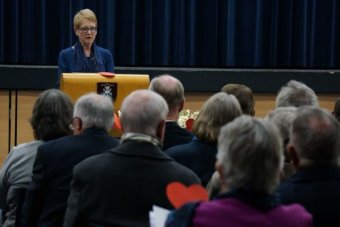 PHOTO: St Stanislaus' Head of College Dr Anne Wenham said the school's "blemished" history would not be forgotten. (ABC News: Gavin Coote)