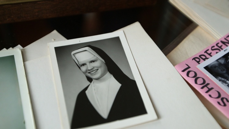 A portrait of Sister Catherine Cesnik is seen in a still from the Netflix documentary series "The Keepers." (CNS photo/courtesy Netflix)