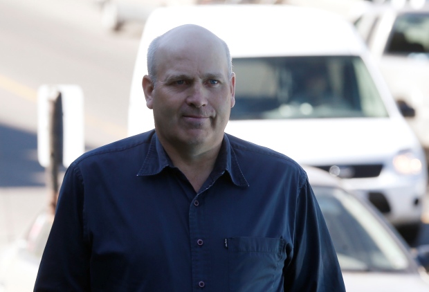 Blackmore's co-accused, James Oler, arrives at B.C. Supreme Court in Cranbrook on Monday. (Todd Korol/Reuters