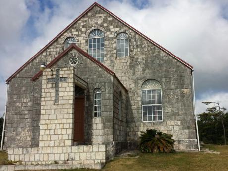 The Nazareth Moravian Church in Manchester to which 64-year-old Rupert Clarke was assigned. Clarke is charged with having sex with a 15-year-old girl.