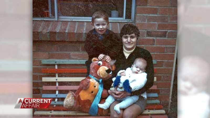 Maria James with one of her sons.