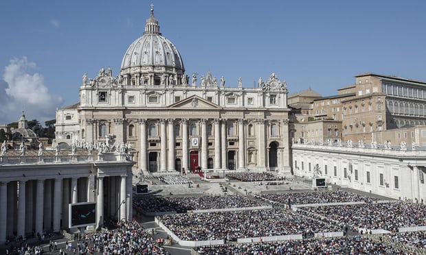 St Peter’s Square at the Vatican during a jubilee mass. Photograph: Giuseppe Lami/EPA