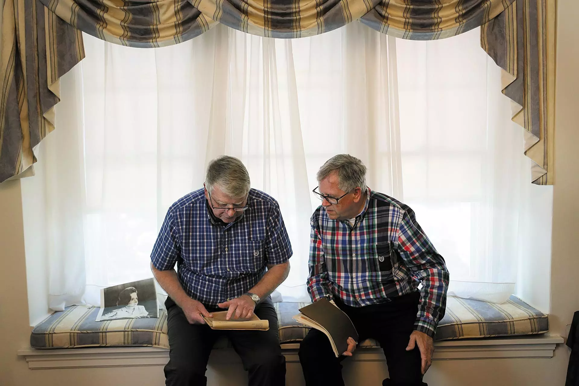 Thomas Harkins (left) and Vincent Begley are half brothers; both of their fathers were priests.