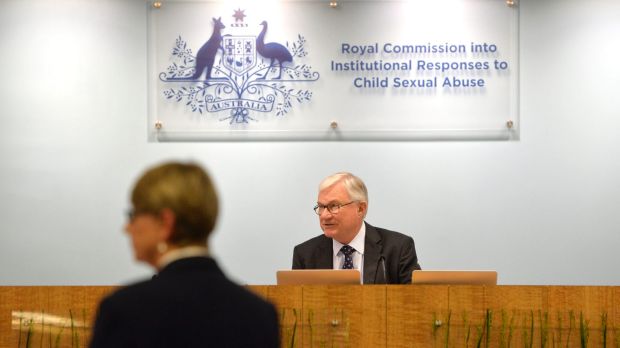 Justice Peter McClellan during the Royal Commission into Institutional Responses to Child Sexual Abuse. Photo: Jeremy Piper