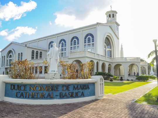 The Dulce Nombre de Maria Cathedral-Basilica in Hagatna is shown in this file photo. (Photo: Pacific Daily News)
