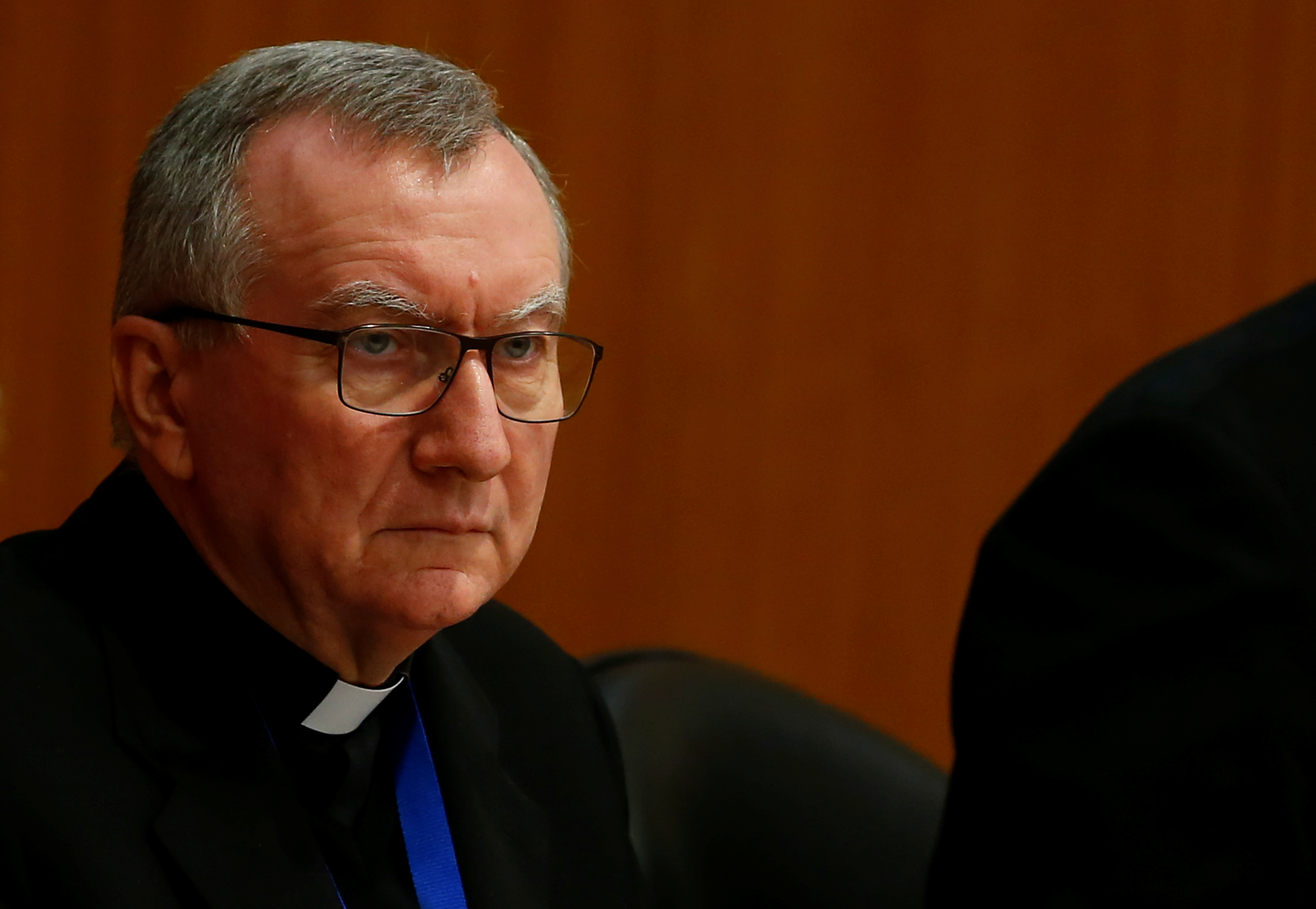 Cardinal Pietro Parolin, Vatican secretary of state, attends the World Congress "Child Dignity in the Digital World" at the Pontifical Gregorian University in Rome. (CNS /Reuters/Tony Gentile)