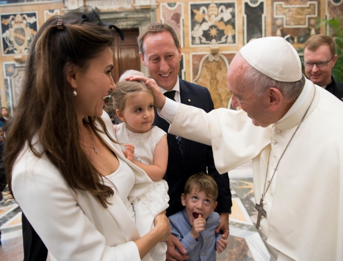 Pope Francis meets with the congress on 'Child Dignity in the Digital World' in Vatican City Oct. 6. ( © L'Osservatore Romano)