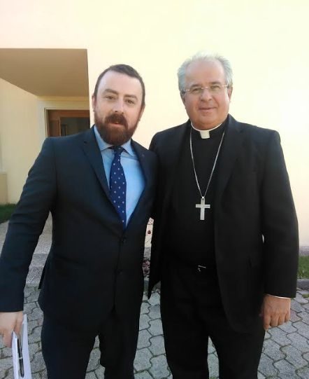 Vincent Doyle meets Archbishop Ivan Jurkovic, the Permanent Representative of the Holy See to the United Nations, in mid-October to talk about the children of clergy. Photo: Supplied