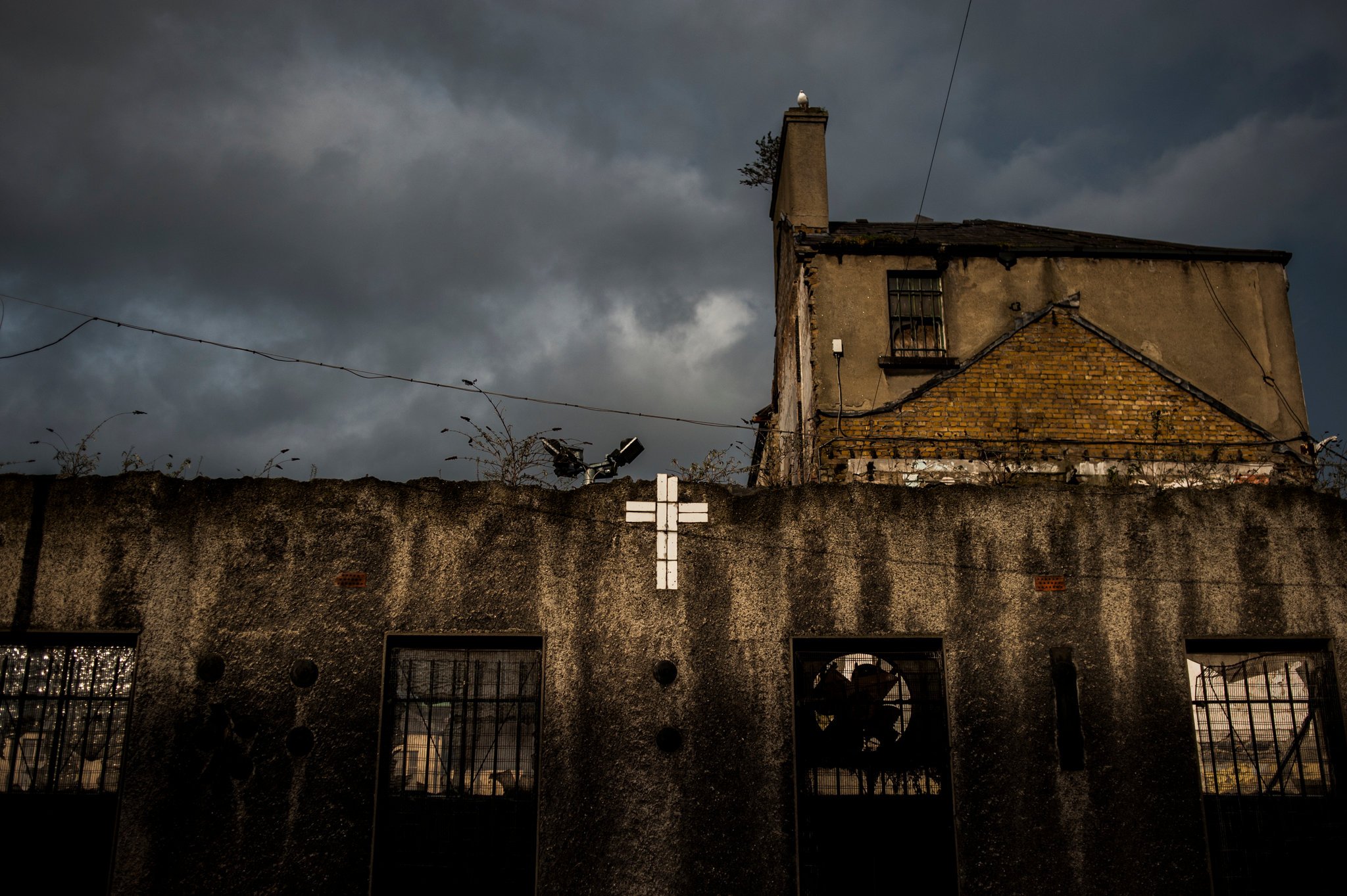 The back wall of the Gloucester Street laundry, the last of Ireland’s infamous Magdalene Laundries, which closed in 1996.