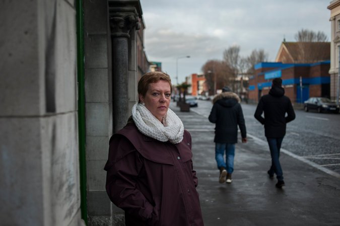 Samantha Long outside the Gloucester Street laundry this month. Ms. Long’s birth mother, Margaret Bullen, was born in a mental institution and transferred to the Gloucester Street laundry at age 16.