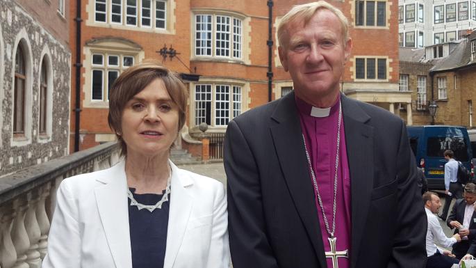 Dame Moira Gibb (left) accused the church of colluding to cover up abuse claims