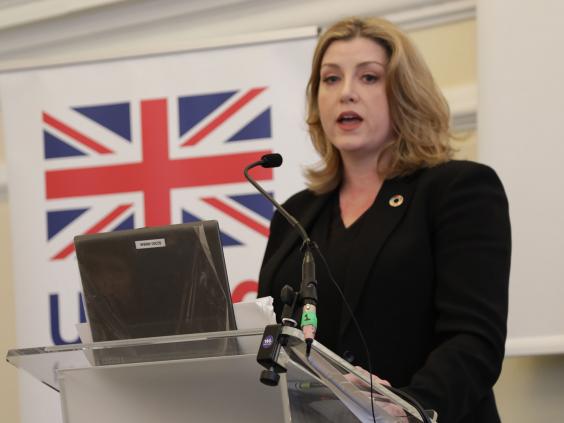 Penny Mordaunt speaking at a Dfid and Charity Commission summit on safeguarding in London on 5 March (Dfid)