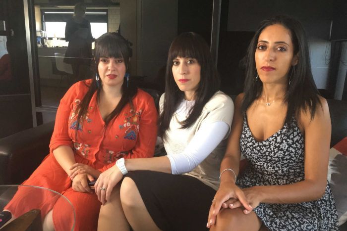 PHOTO: Alleged victims Dassi Erlich, Nicole Meyer and Elly Sapper say they feel betrayed. (ABC News: Guy Stayner)