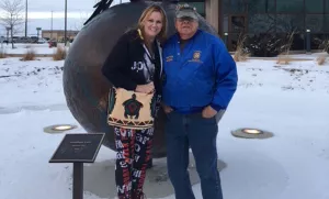 Michelle Dauphinais Echols and Dennis Isaac Seely in Rapid City, South Dakota, February 2018. (Courtesy of Michelle Dauphinais Echols.)