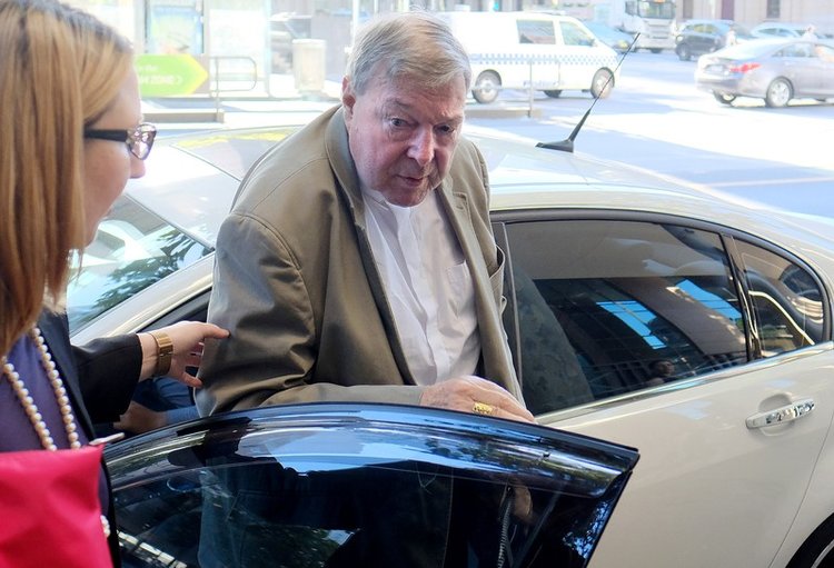 Cardinal George Pell arrives at the Melbourne Magistrates Court in Melbourne Thomson Reuters