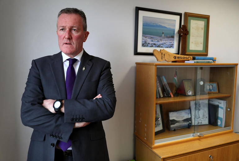 Sinn Fein's Conor Murphy at Parliament Buildings in Stormont, Belfast