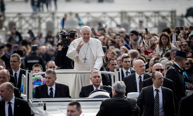 A letter on Wednesday said Pope Francis has not shied away from acknowledging injustices but cannot personally issue an apology. Photograph: Pacific Press / Barcroft Images