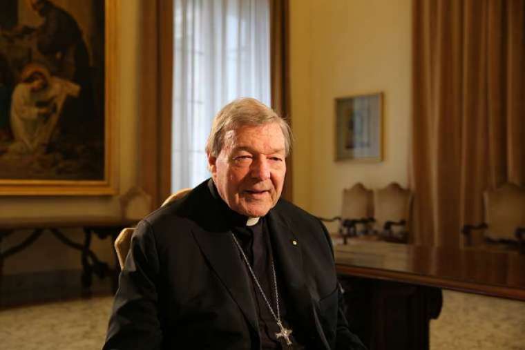 Cardinal George Pell speaks with CNA at the Vatican March 17 2016. Credit:Alexey Gotovskiy/CNA